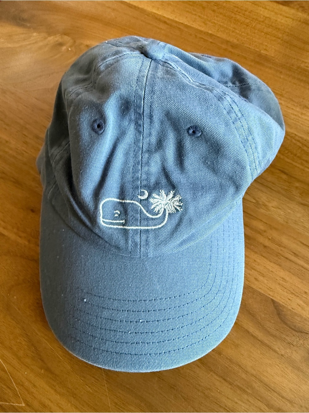 Vineyard Vines Light Blue Cap with White Palmetto Logo